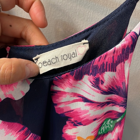 Peach Royal Floral Open Back Dress - Picture 3 of 5